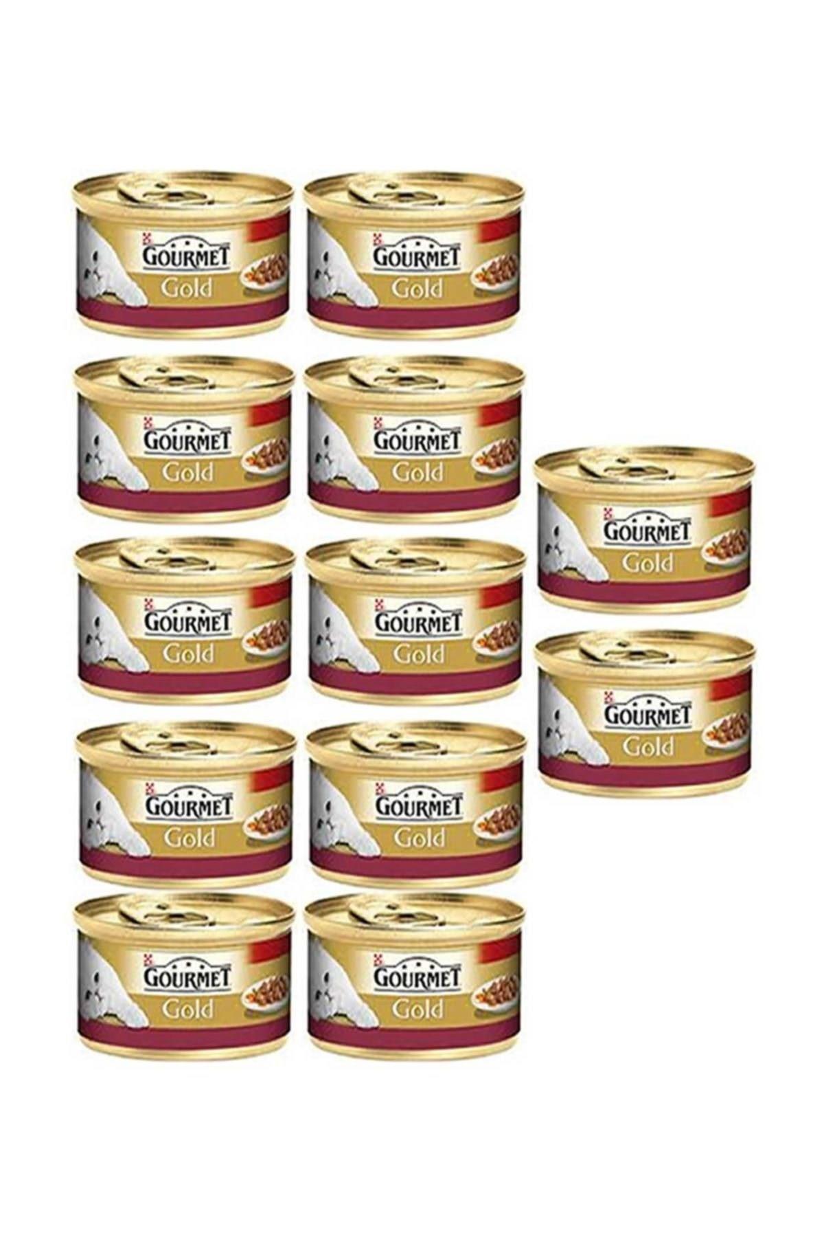 Gourmet Gold Çifte Lezzet Sığırlı&Tavuklu Yetişkin Kedi Konservesi 85 Gr 12 Adet