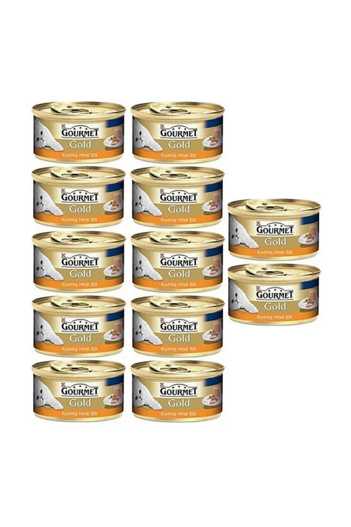 Gourmet Gold Kiyilmiş Hindi Etli Yetişkin Kedi Konservesi 85 Gr 12  Adet