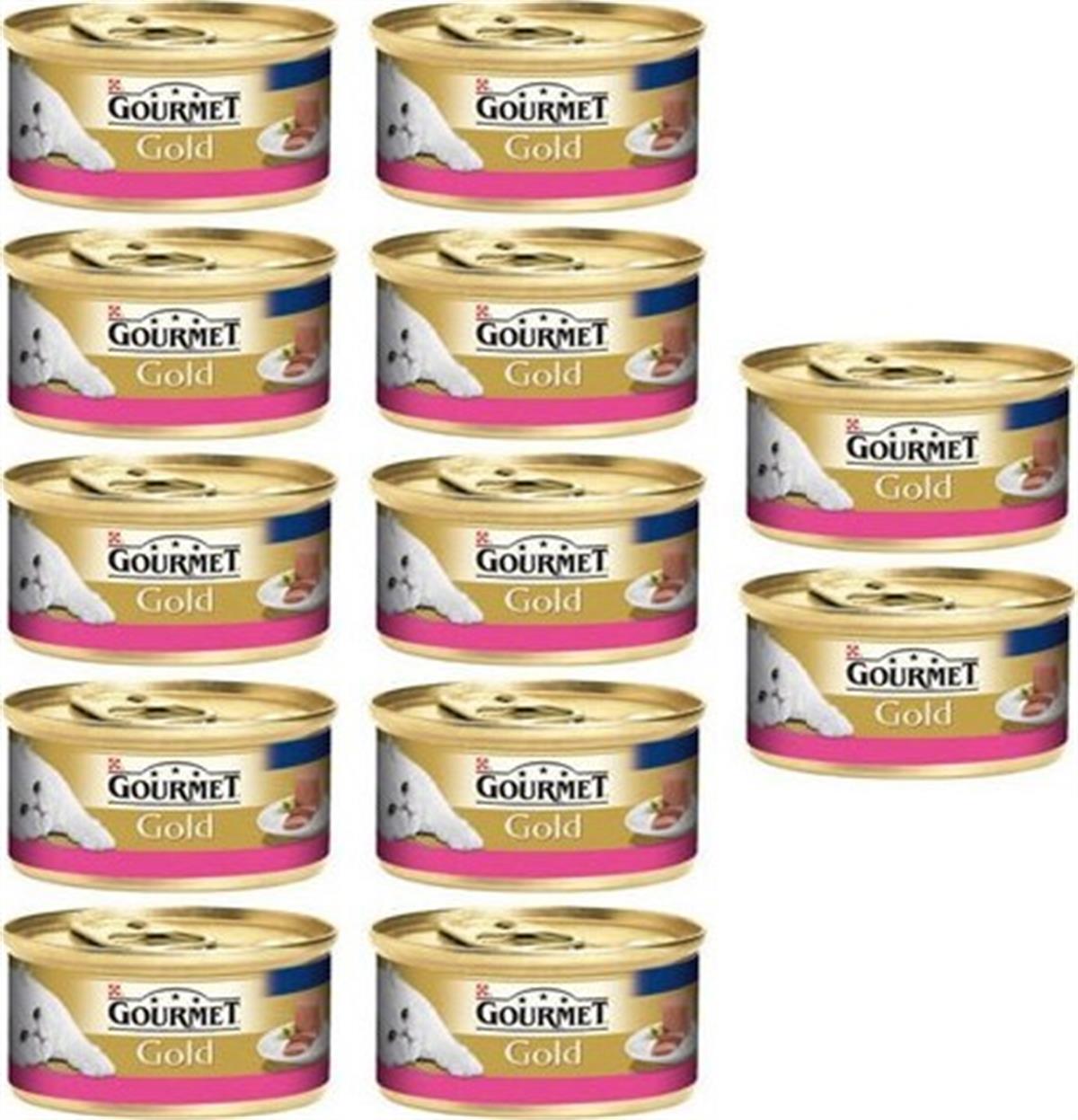 Gourmet Gold Kiyilmiş Sığır Etli Yetişkin Kedi Konservesi 85 Gr 12 Adet
