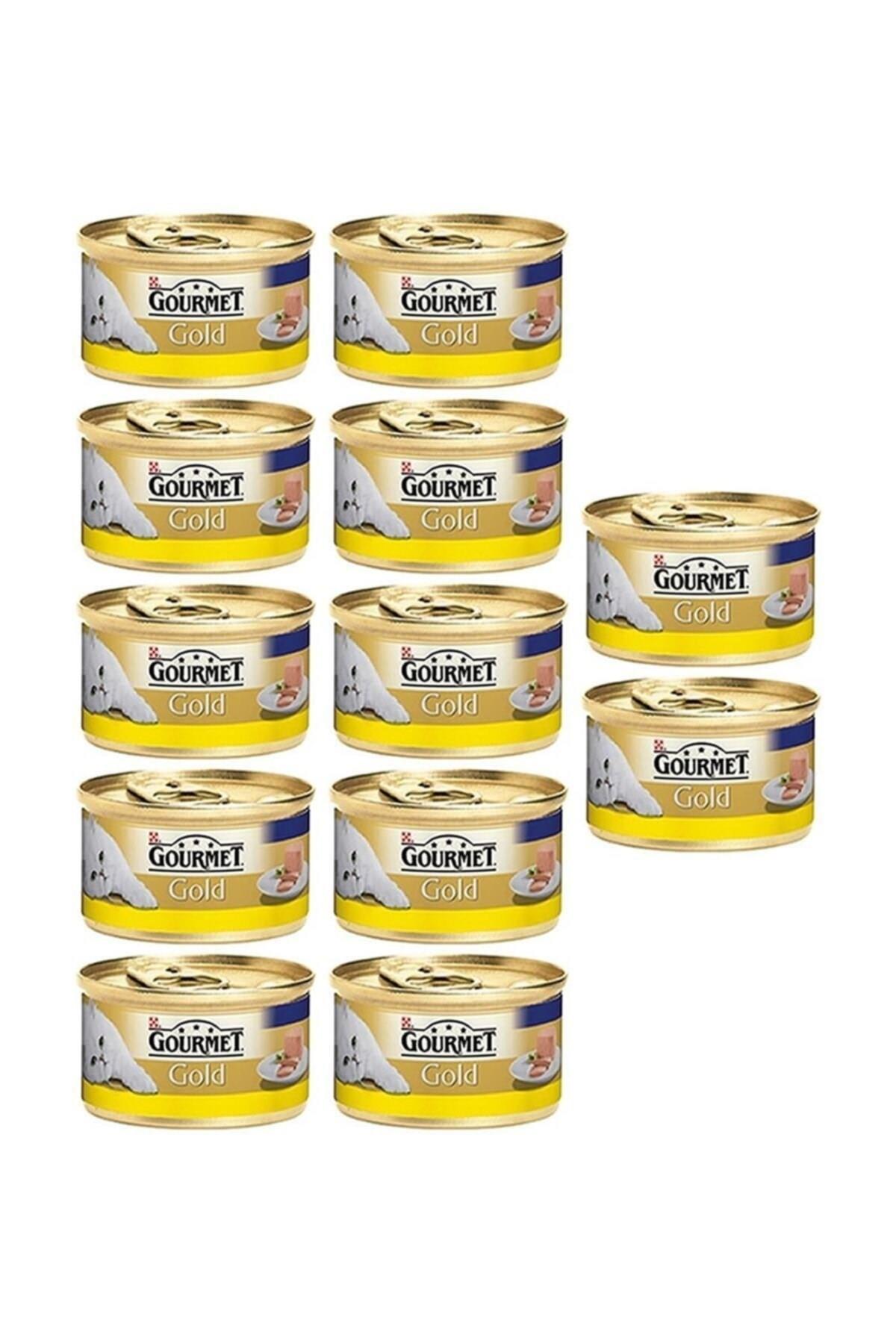 Gourmet Gold Kiyilmiş Tavuk Etli Yetişkin Kedi Konservesi 85 Gr 12 Adet