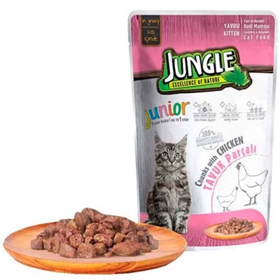 Jungle Junior Tavuk Etli Pouch Yavru Kedi Yaş Maması 100 G