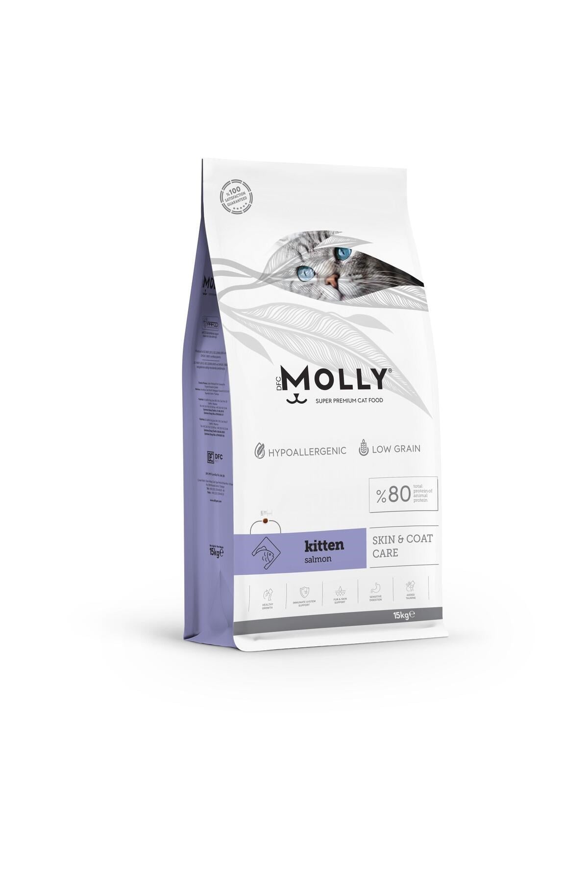 Molly Hipoalerjenik Somonlu Düşük Tahıllı Yavru Kedi Maması 15 kg