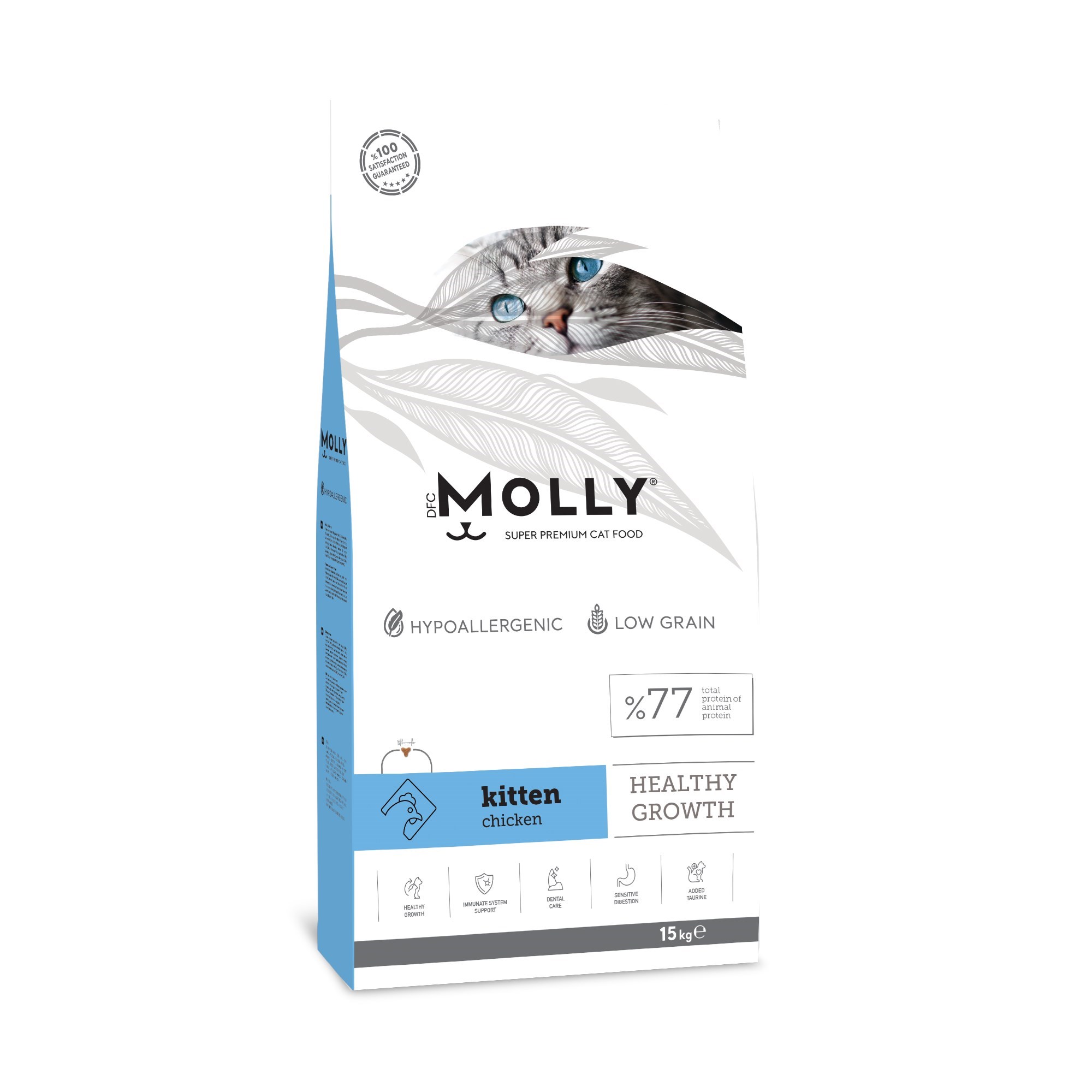 Molly Hipoalerjenik Tavuklu Düşük Tahıllı Yavru Kedi Maması 15 kg
