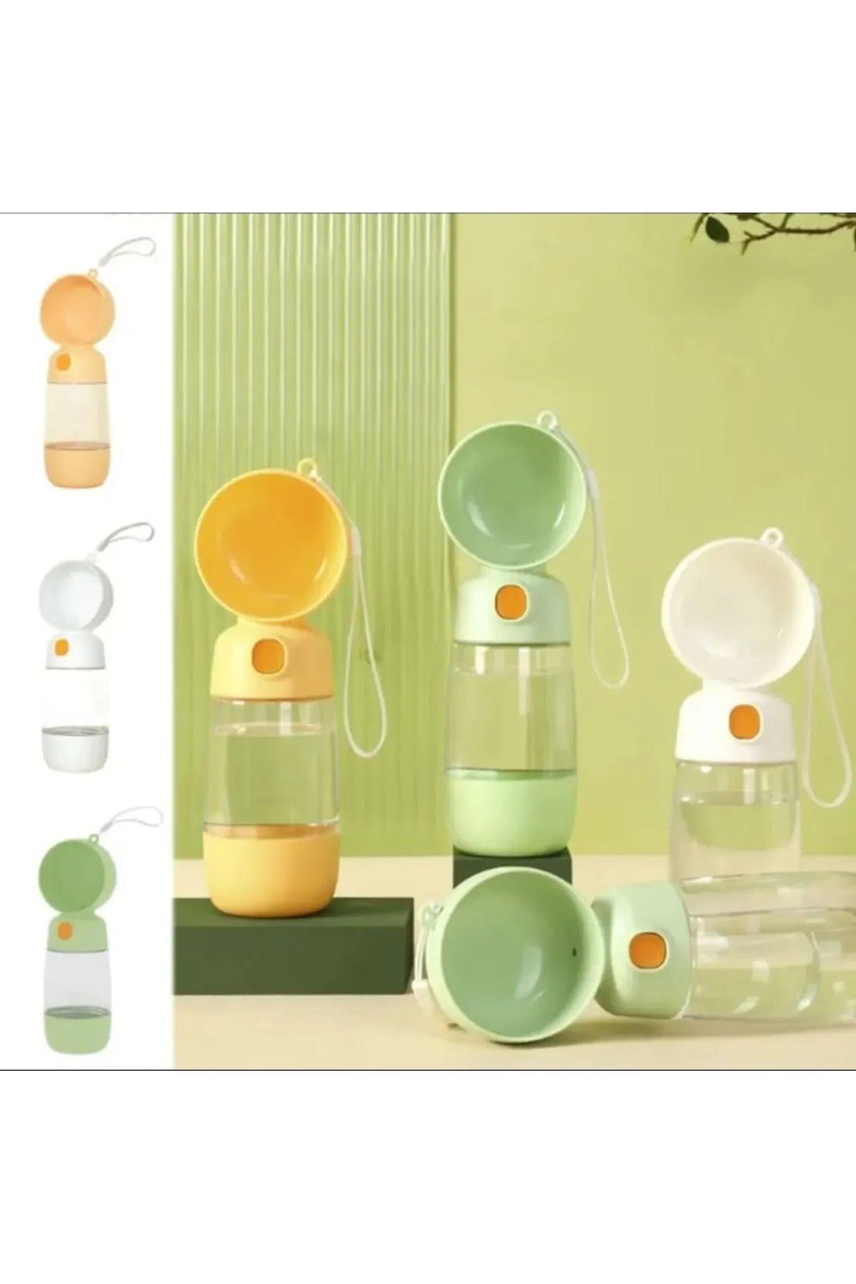 Pribor Evcil Hayvan 400+180 ML Su Ve Mama Hazneli Taşınabilir Seyahat Suluğu