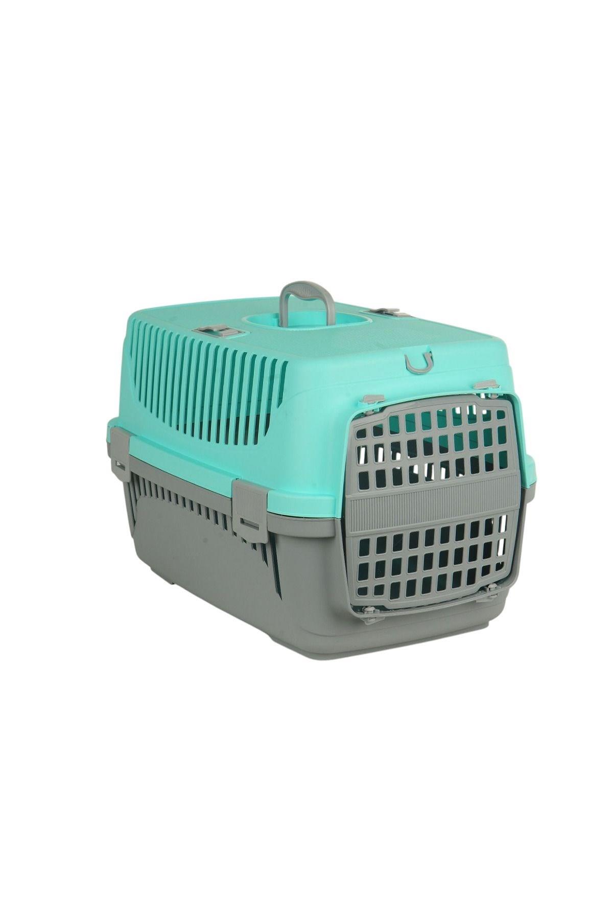Pribor Hz-105 Kedi Köpek Evcil Hayvan Taşıma Çantası Box Büyük Boy Çok Fonksiyonlu Su Yeşili Gri