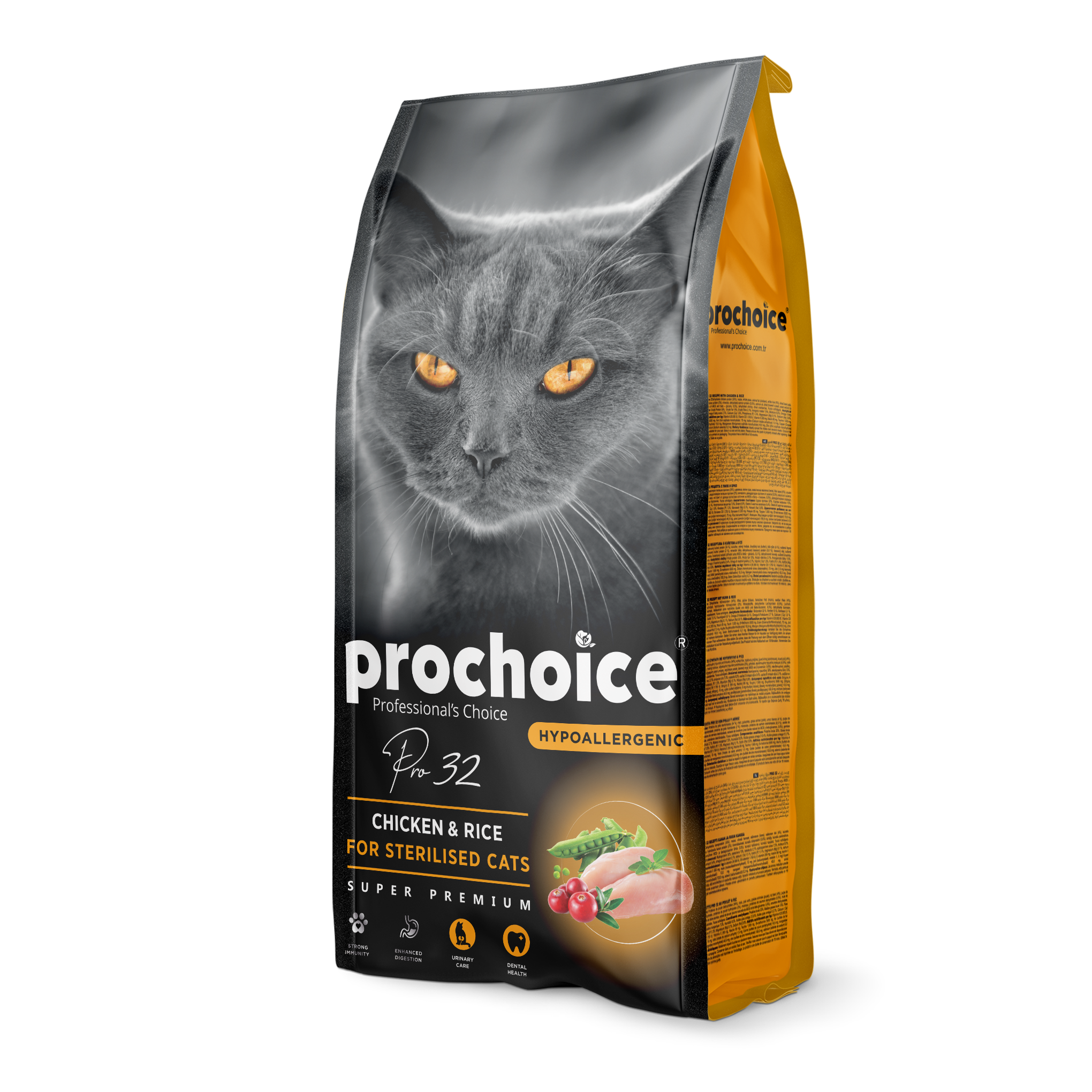 Prochoice Pro 32 Sterilised Tavuklu Kısırlaştırılmış Yetişkin Kedi Maması 15 KG