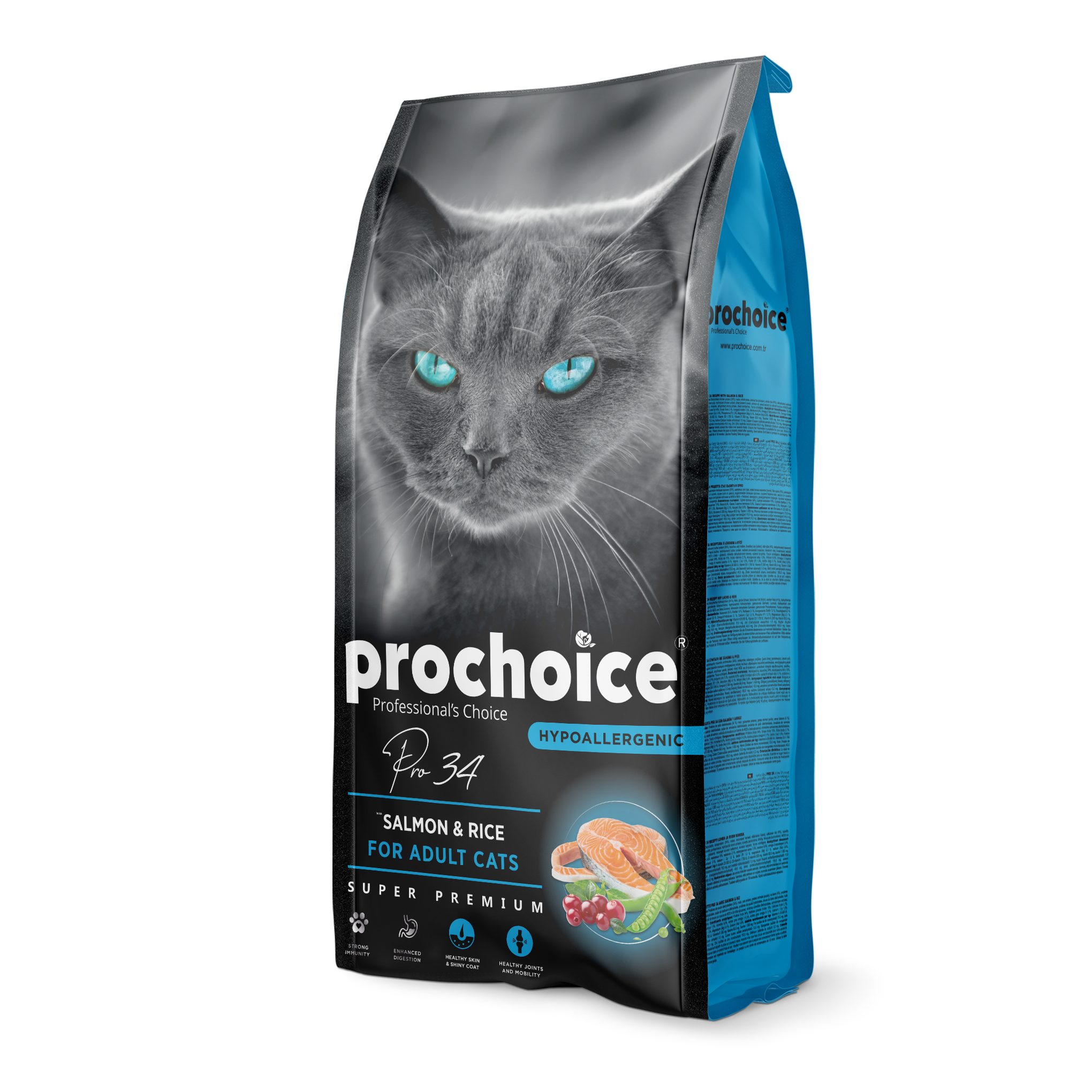 Prochoice Pro 34 Somonlu ve Pirinçli Yetişkin Kedi Maması 2 KG