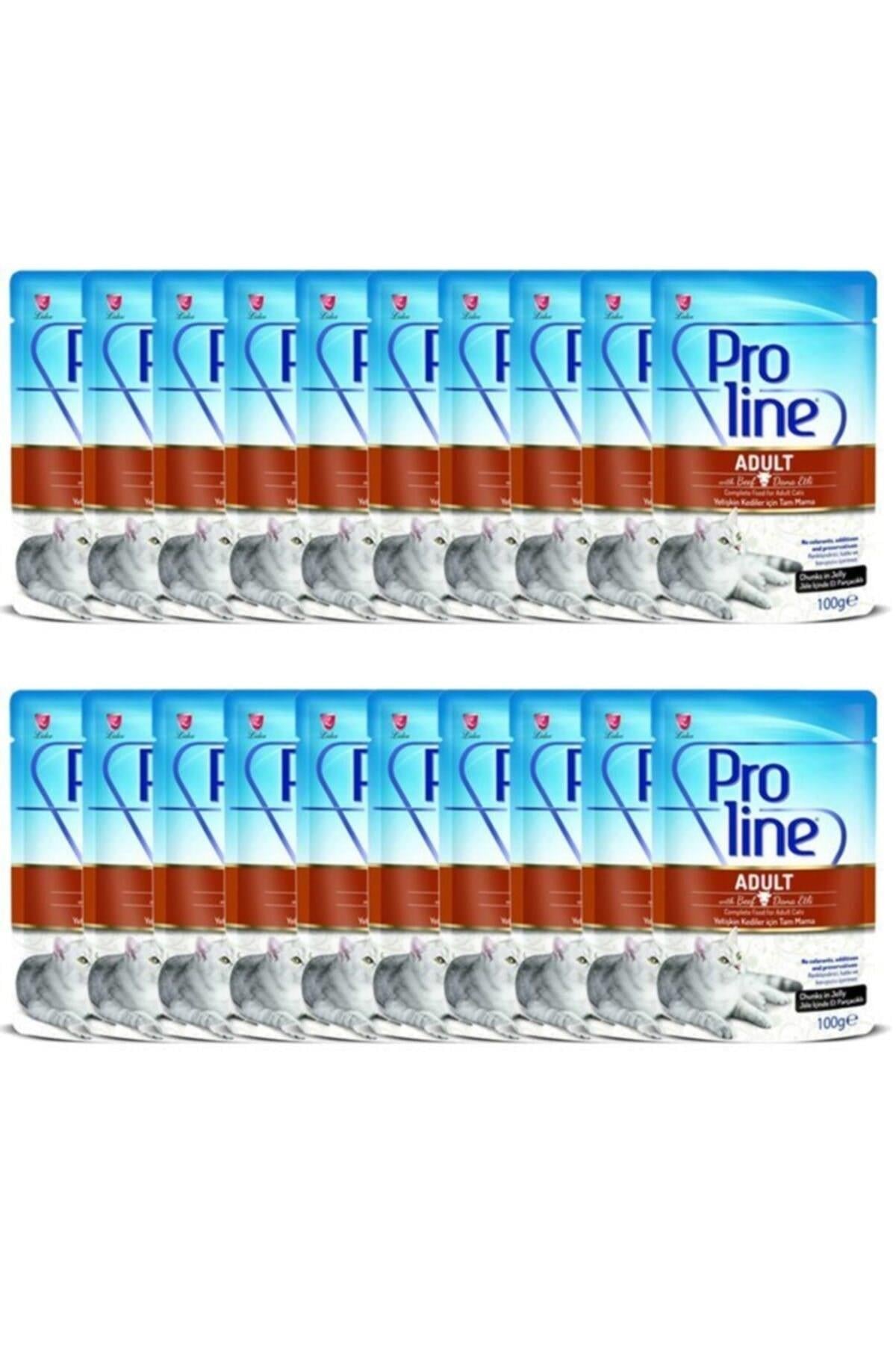 Proline Kedi Dana Etli Pouch Jelly Konserve 100 gr 20 Adet