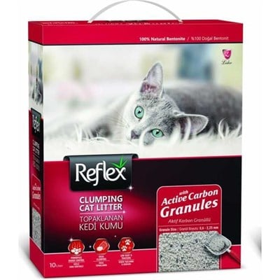 Reflex Aktif Karbon Granüllü Topaklaşan Bentonit Kedi Kumu 10 L