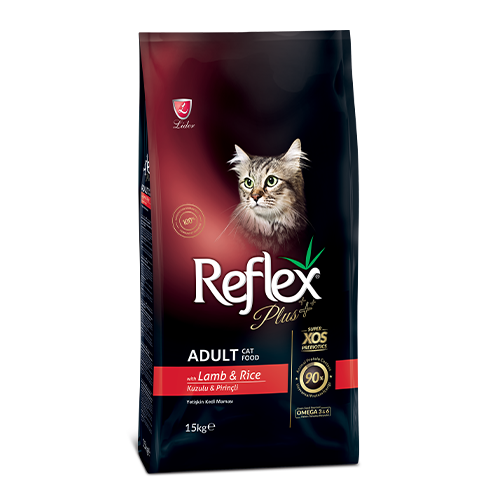 Reflex Plus Kuzu Eti ve Pirinçli Yetişkin Kedi Maması 15kg