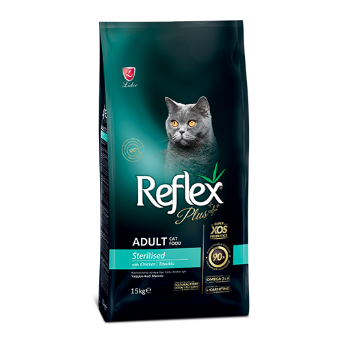 Reflex Plus Sterilised Tavuklu Kısırlaştırılmış Yetişkin Kedi Maması 15 KG