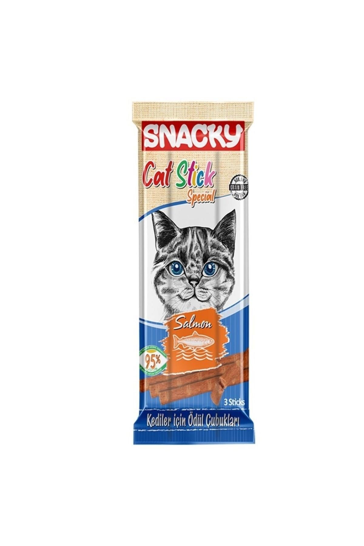 Snacky Kedi Stick Ödül Maması Somonlu 5 gr x 3 Adet