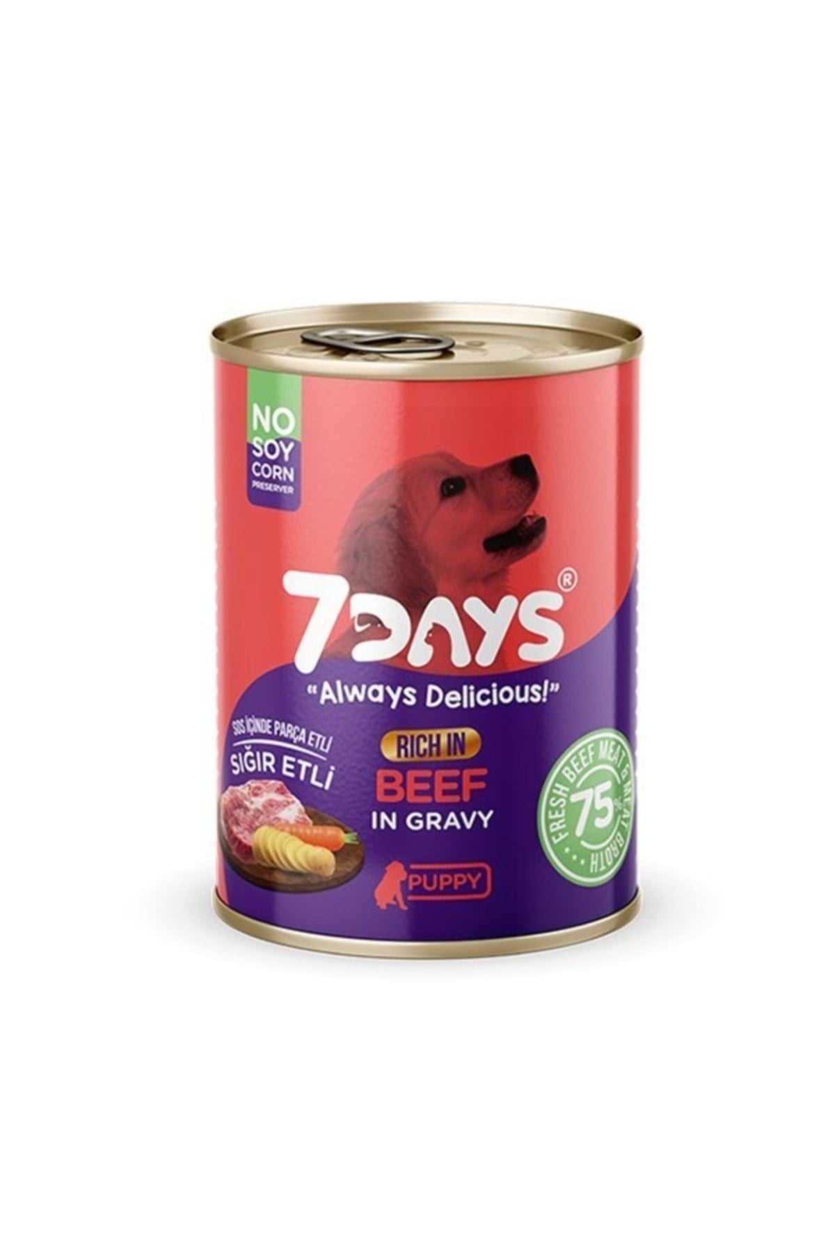 Tahılsız Taze Sığır Etli Soslu Yavru Köpek Konservesi 415 Gr