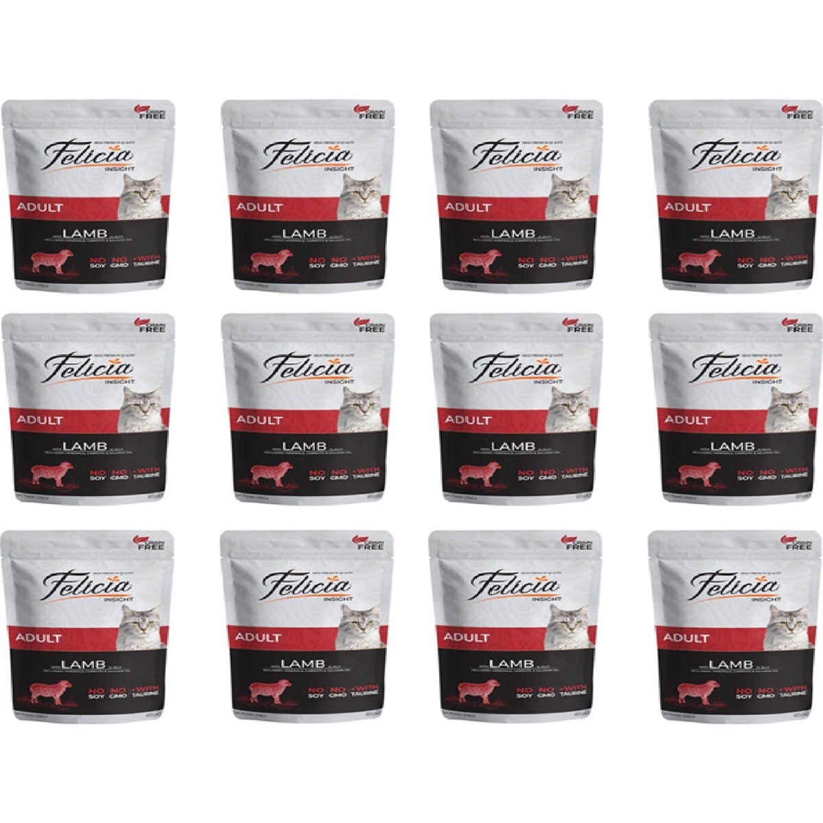 Tahılsız Yetişkin Kuzu Etli Yaş Kedi Maması 85 Gr (12 Adet)