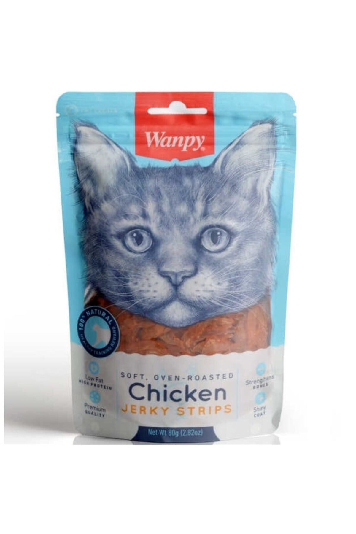 Yumuşak Tavuk Şeritleri Kedi Ödülü 80 gr