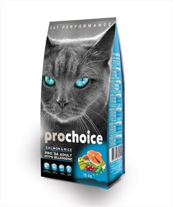 Prochoice Pro 34 Somonlu ve Pirinçli Yetişkin Kedi Maması 15 KG