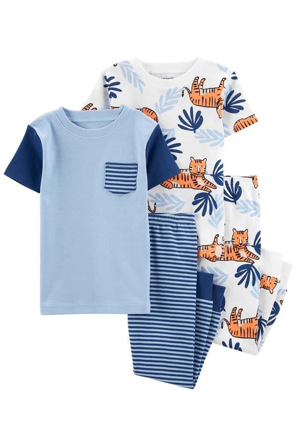 23Y.CRT.1O836110Carters Erkek Bebek Kaplan Desenli 4'Lü Pijama Takım