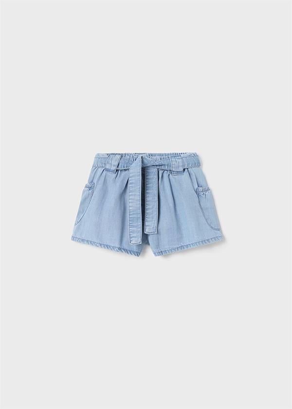 23Y.MYR.01274.027Mayoral Kız Bebek Kemer Detaylı Cepli Denim Şort