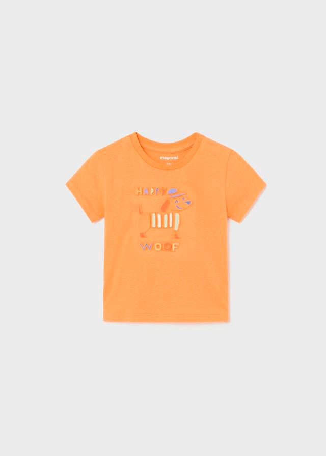 24Y.MYR.01030.052Mayoral Erkek Bebek Köpek Detaylı Tshirt