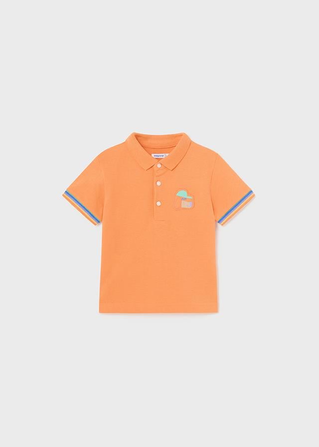 24Y.MYR.01106.071Mayoral Erkek Bebek Köpek Baskılı Polo Yaka Tshirt
