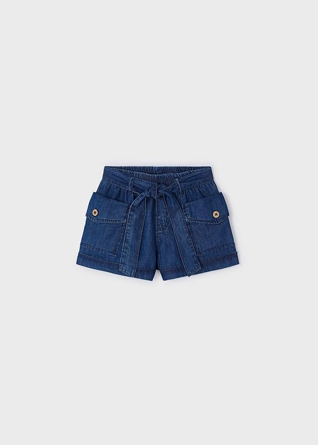 24Y.MYR.03252.090Mayoral Kız Çocuk Cepli Denim Şort