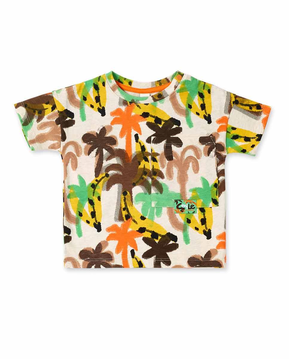 24Y.TUC.11369939Tuc Tuc Bebek Palmiye Desenli Kısa Kol Tshirt