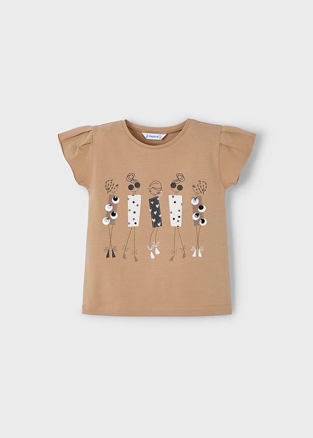 25Y.MYR.03015.038Mayoral Kız Çocuk Baskılı Kısa Kol Tshirt