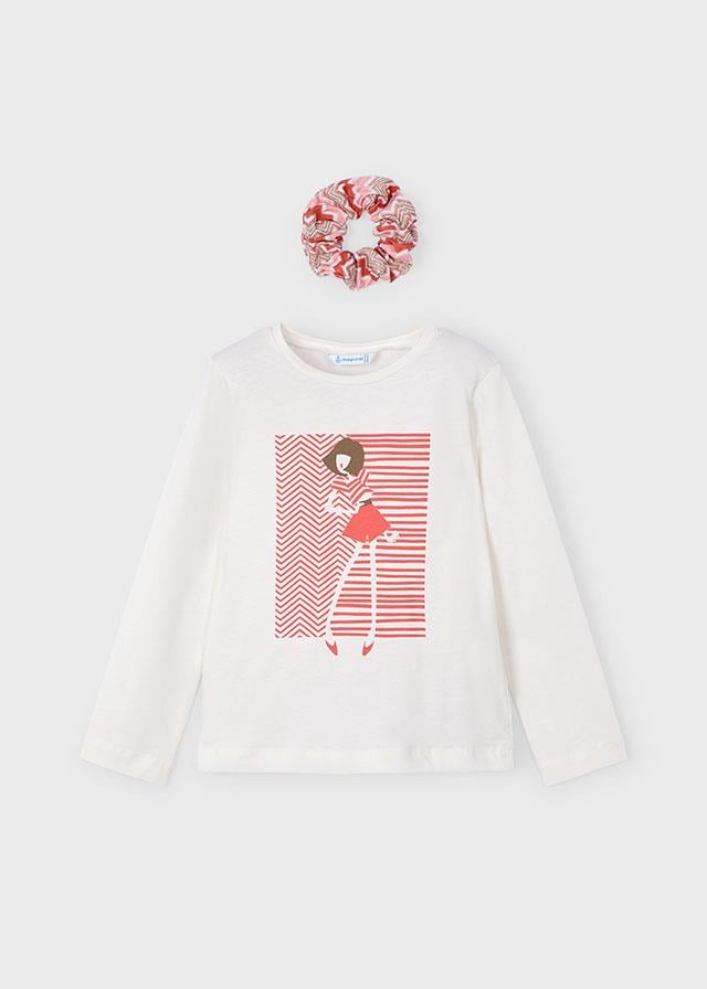 25Y.MYR.03016.044Mayoral Kız Çocuk Saç Bantlı Uzun Kol Tshirt