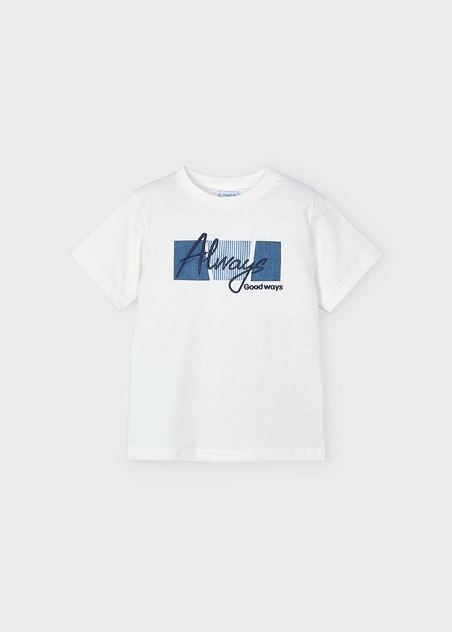25Y.MYR.03025.094Mayoral Erkek Çocuk Always Yazılı Kısa Kol Tshirt