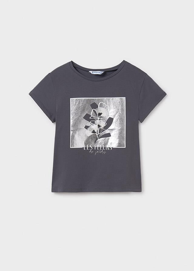25Y.MYR.06020.066Mayoral Kız Nakışlı Kısa Kol Tshirt