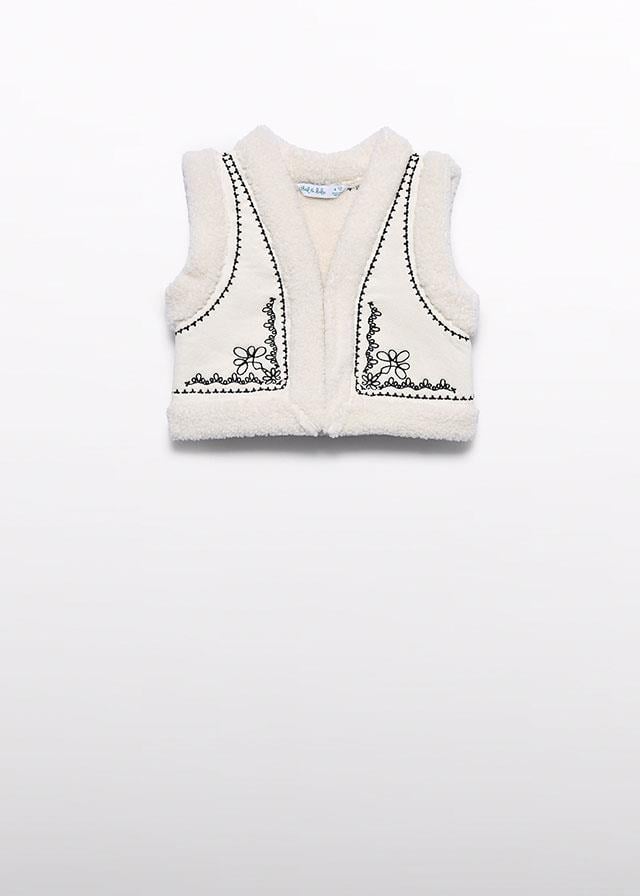 26K.ABL.05838.003Abel Lula Kız Çocuk Etnik Desenli Kürk Yelek