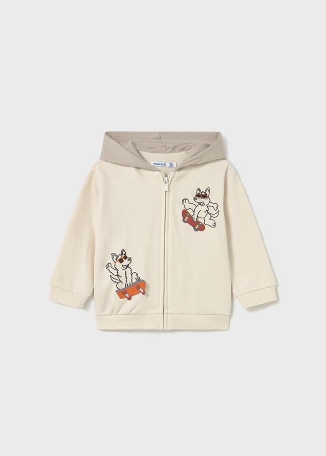 26K.MYR.02428.061Mayoral Erkek Bebek Sevimli Köpek Detaylı Kapüşonlu Pulover