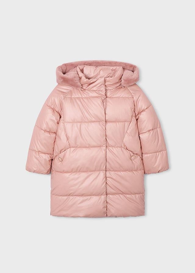 26K.MYR.04447.060Mayoral Kız Çocuk Kürk Kapüşonlu Uzun Şişme Mont