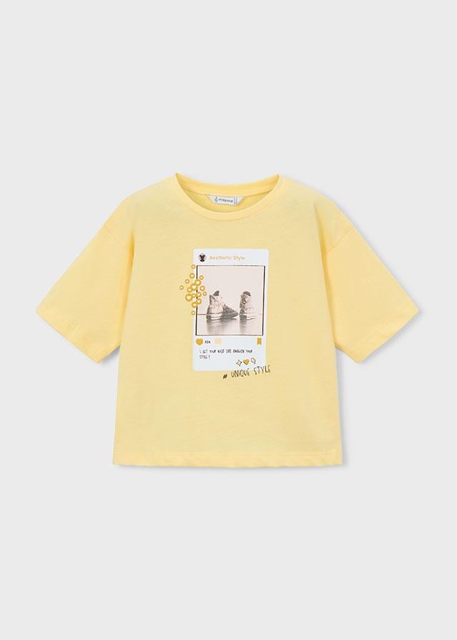 26Y.MYR.03016.023Mayoral Kız Çocuk Polaroid Baskılı Tshirt