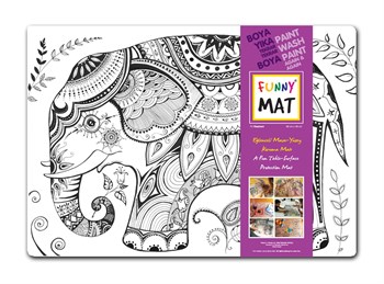 Akademi Çocuk Funny Mat Fil Mandala