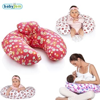 Babyjem Emzirme Ve Destek Minderi Pembe Çiçekli