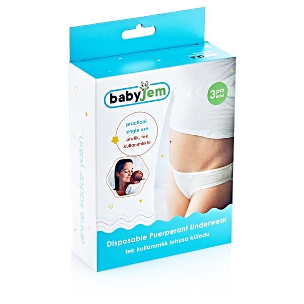 BBJ.5352Babyjem Atılabilir 3'Lü Lohusa Külodu