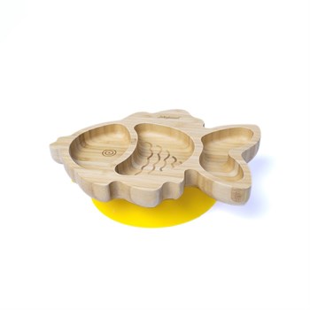 Jellyboon Bambu Balık Sarı Vakumlu Tabak