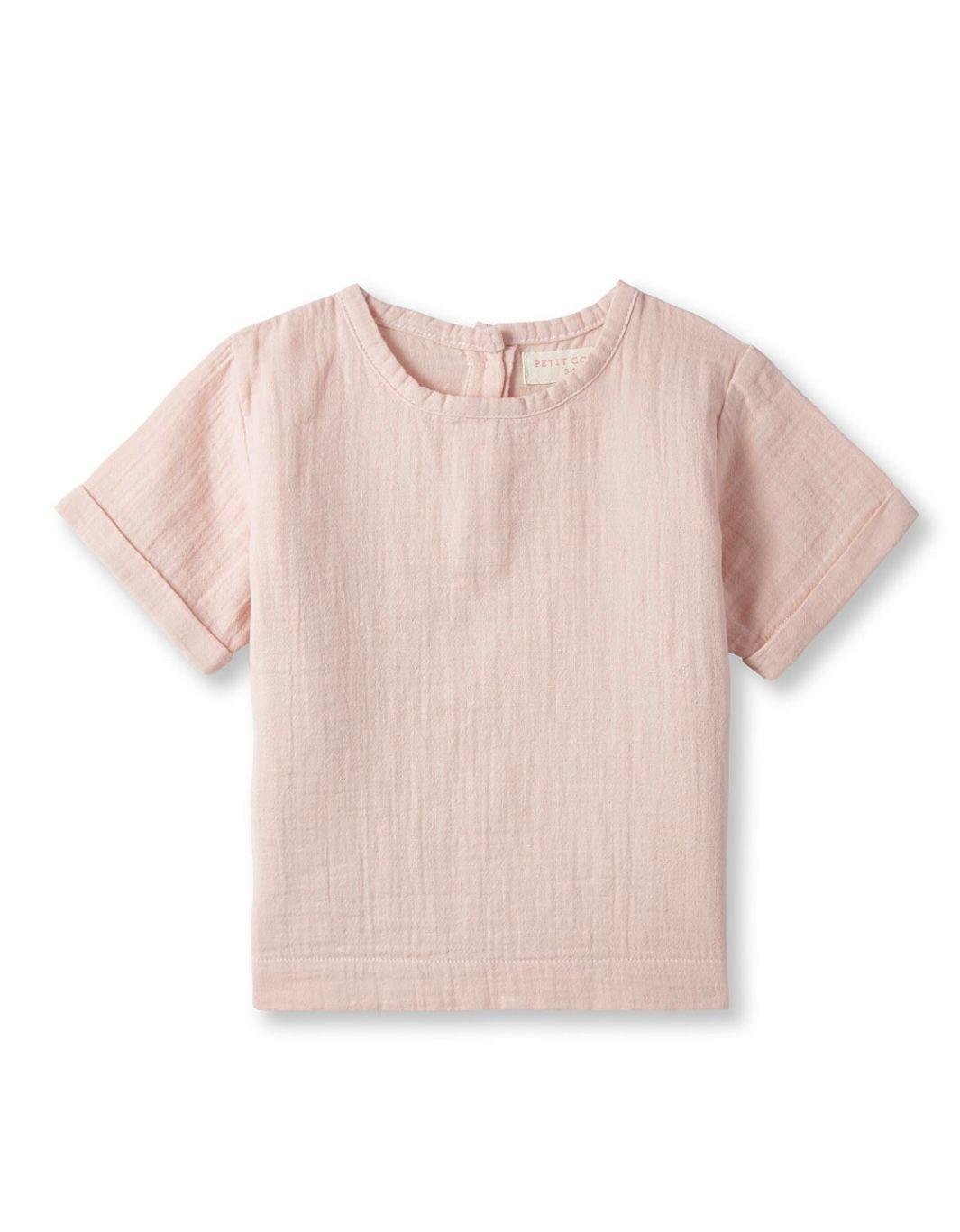 PTC.035Petit Coral Pembe Kısa Kol Üst