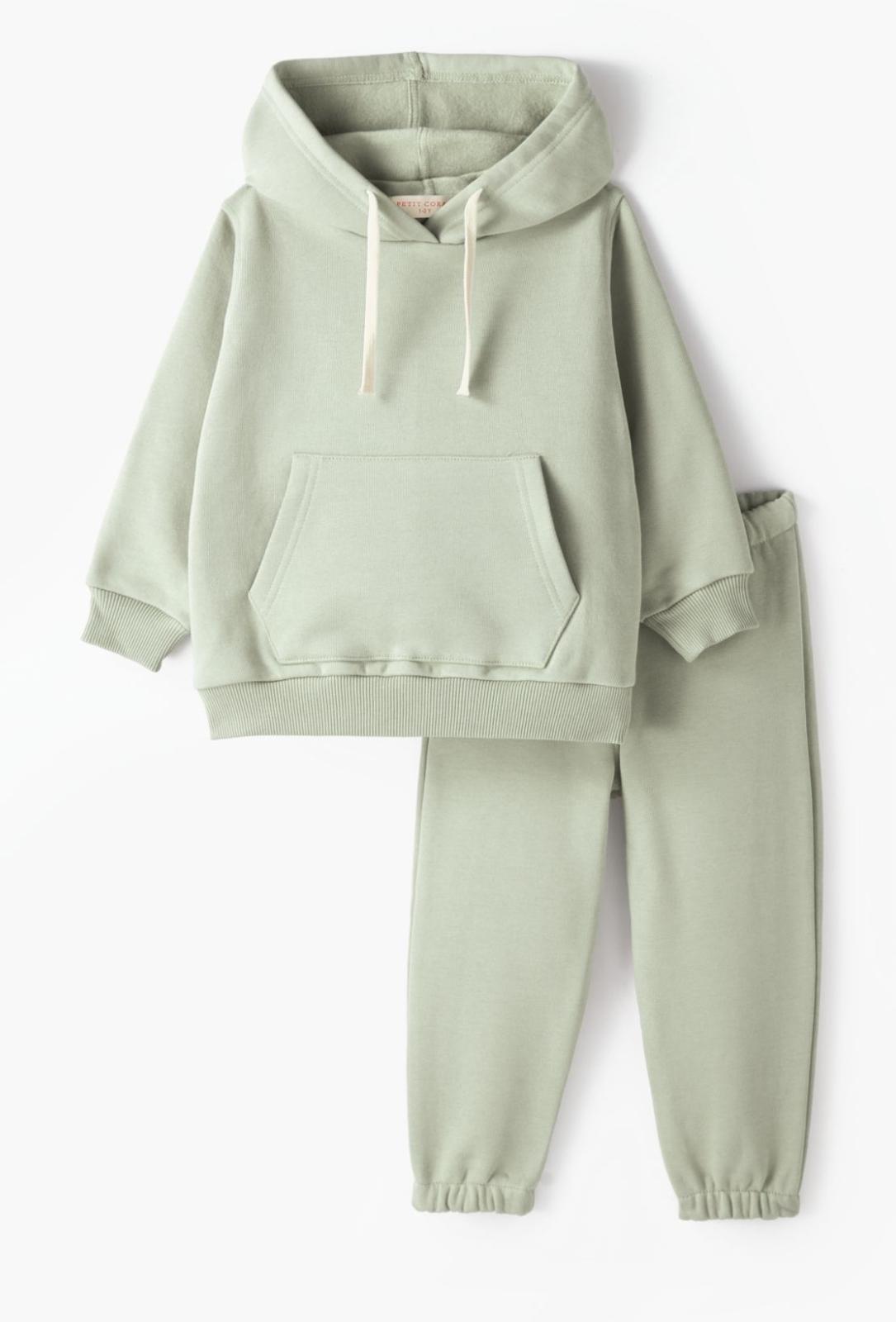 PTC.014Petit Coral Yeşil Kapüşonlu Eşofman Takımı