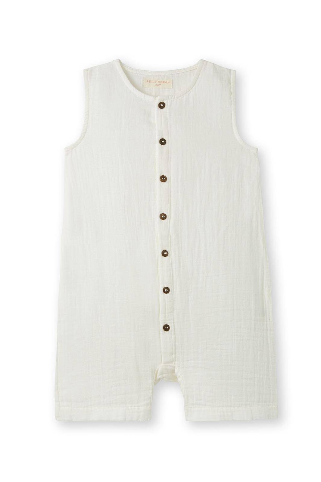 PTC.024Petit Coral Ekru Kolsuz Romper