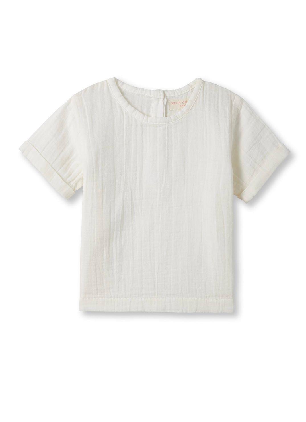 PTC.039Petit Coral Ekru Kısa Kol Üst