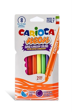Carioca Carıoca Neon Yıkanabilir Keçeli Kalem 8'Li