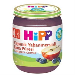 Hipp Organik Kavanoz Yabanmersini Elma Püresi 125 g - 6'lı Paket