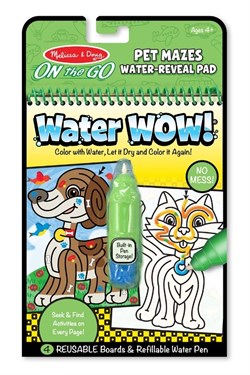 Melissa&Doug Water Wow! Su İle Boyama Kitabı - Evcil Hayvanlar Bulmaca