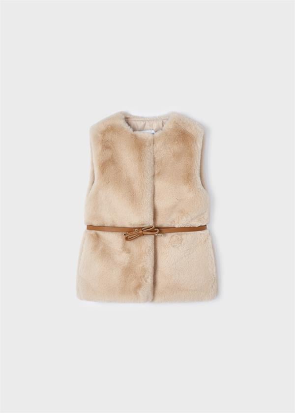 23K.MYR.04315.030Mayoral Kız Çocuk Kemerli Kürk Yelek