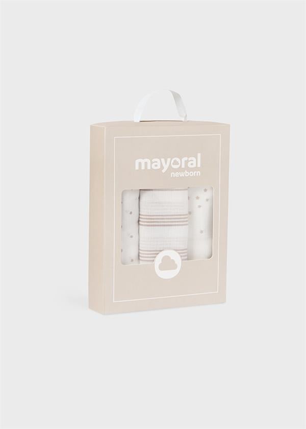 23K.MYR.19323.034Mayoral Kız Bebek 3'Lü Müslin Bez