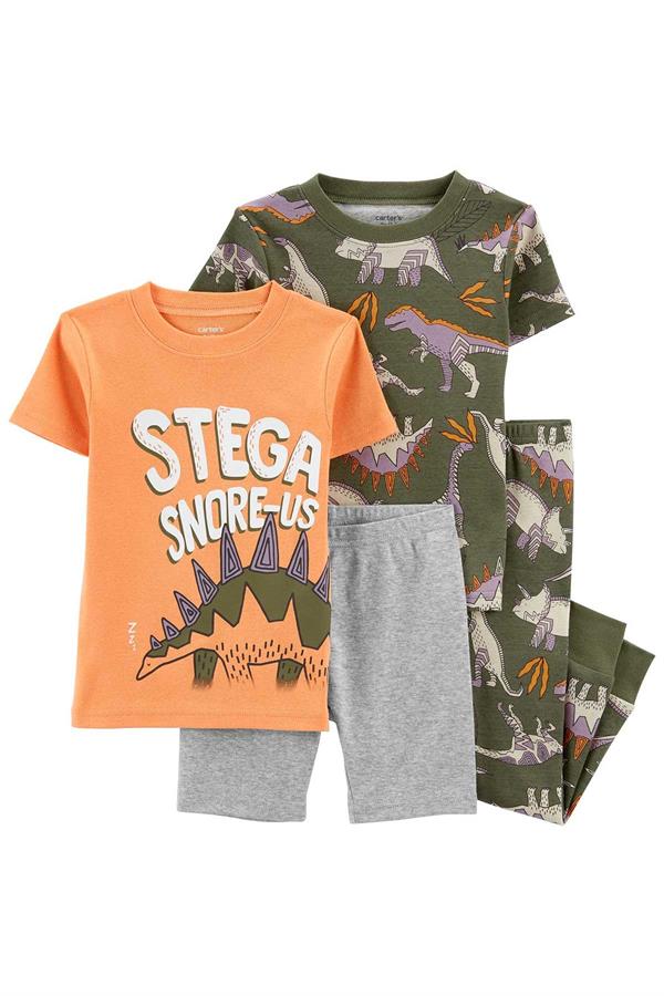 23Y.CRT.1O831210Carters Erkek Bebek Dinozor Detaylı 4'Lü Pijama Takımı