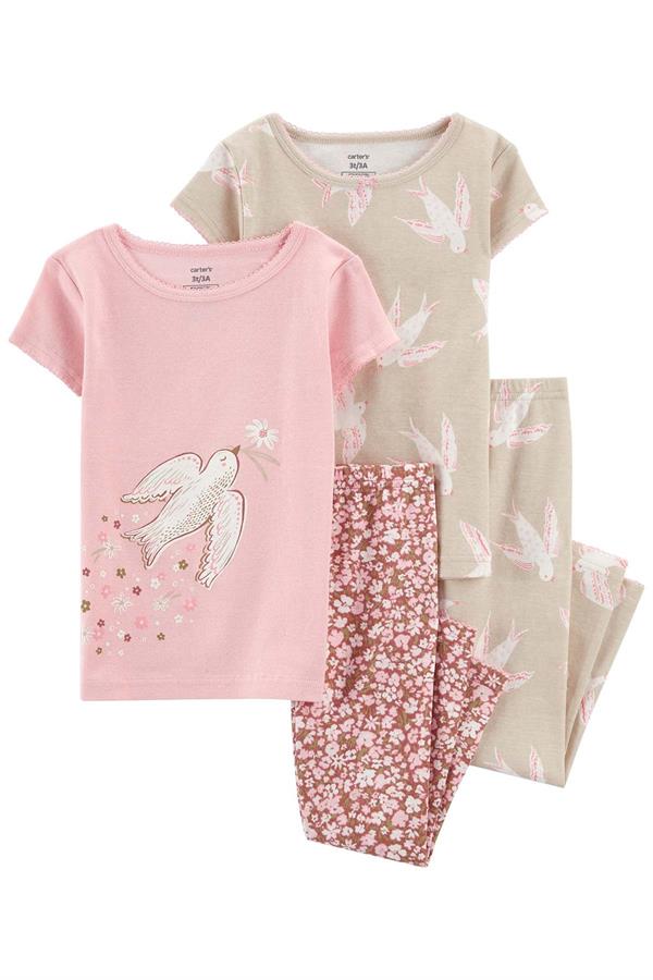 23Y.CRT.2O838610Carters Kız Çocuk Kırlangıç Desenli 4'Lü Pijama Takımı