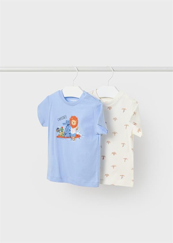 23Y.MYR.01021.020Mayoral Erkek Bebek Baskılı 2'Li Tshirt